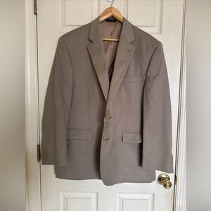 Lauren Ralph Lauren Men's Tan/Beige 100% Wool Blazer Size 46 R Sports Blazer EUC
